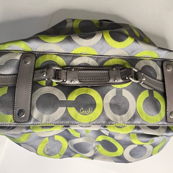 Coach Gray and Green Women's Bag - Picture 6 of 11